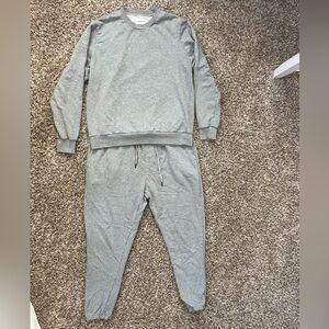 Melrose Place Men’s Gray Sweat Suit - Large